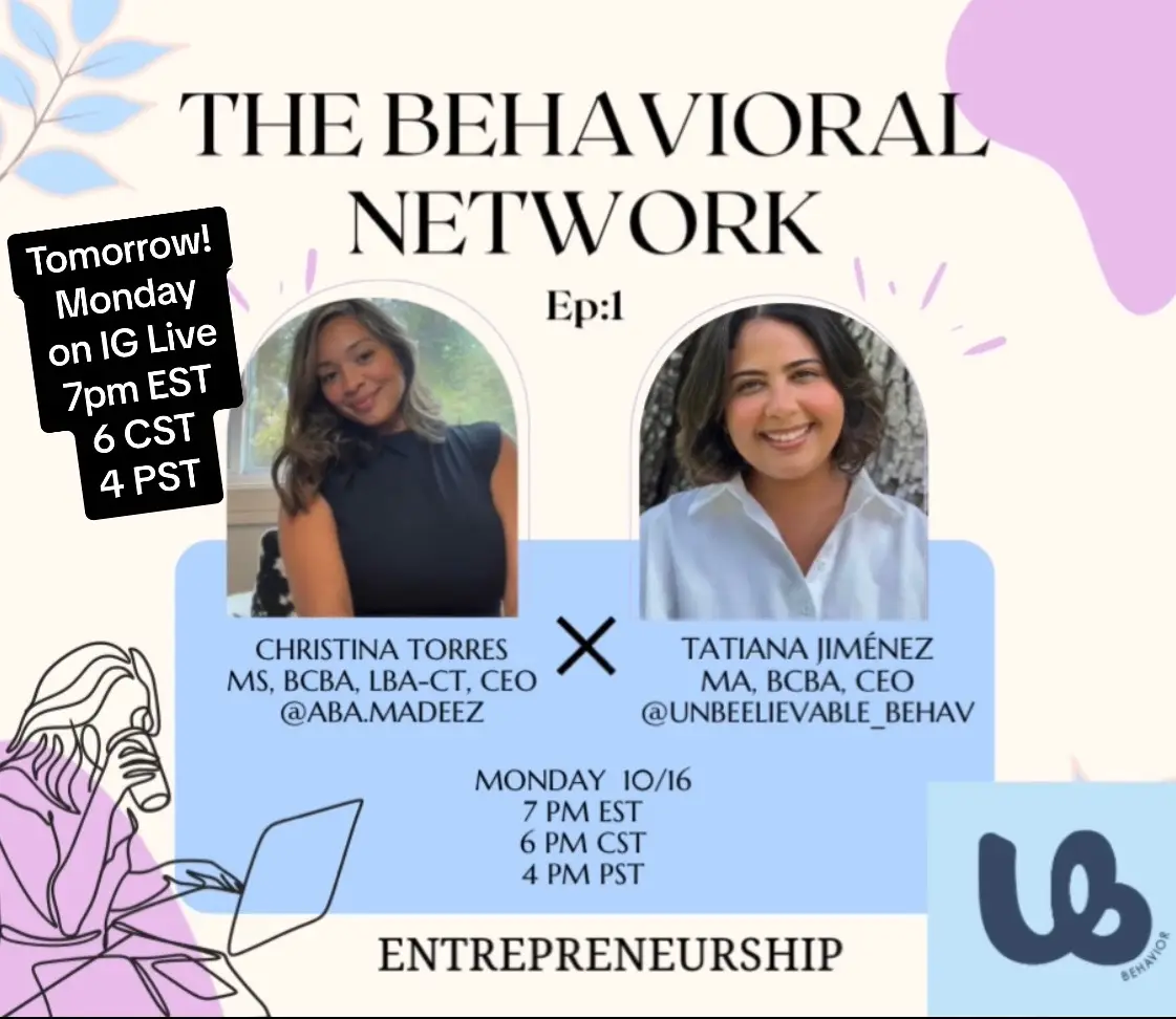 If your in the field of ABA and want to go independent on day then you will want to be apart of this! We are going live sharing the stories of ABA practioners who take on entrepreneurship!! Were going to share the good, the bad and the ugly!! Gain insight in all the different avenues we all decided to take and learn valuable lessons. Follow Aba.Madeez on Instagram to catch the first two episodes starting tomorrow!!! #Abamadeez #futurebcba #Thebehavioralnetwork #privatepractice #appliedbehavioranalysis #bcbaprenuer #entrepreneur #bca #girlboss #womenownedbusiness #womeninbusiness #motivation #empowerment #futureaba #futurebcba 