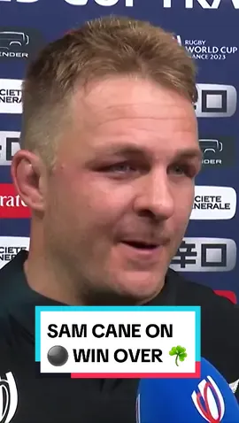 All Blacks captain Sam Cane reacts to his side's win over Ireland in Paris. #IREvNZL #RWC2023 #AllBlacks #IrishRugby #NewZealand 