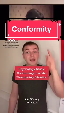 one of my favorite (and most popular) videos, posted two years ago today #psychology #psychologyresearch #conformity 