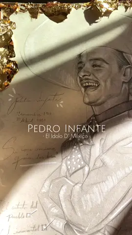 Deja que las estrellitas🎶 #pedroinfante #hojadeoro #dibujo #charro #artemexicano #pedroinfanteoficial 