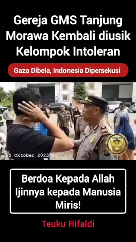 Minggu 15 Oktober 2023 Gereja GMS Tanjung Morawa Kembali kedaulatan konstitusi Negara RI di pertaruhkan terkait hak kebebasan beribadah di Indonesia Mungkin Kebebasan negera lain jauh lebih berharga di banding apa yang terjadi di negri sendiri , tokoh2 toleransipun diam tak bersuara seakan membiasakan ini lumrah . KEBEBASAN BERIBADAH adalah INTOLERANSI 😞 - - Pasal 29 UUD 1945 yang menyatakan bahwa negara berdasar atas Ketuhanan Yang Maha Esa dan Negara menjamin kemerdekaan tiap-tiap penduduk untuk memeluk agamanya masing-masing dan untuk beribadat menurut agamanya dan kepercayaannya itu.
