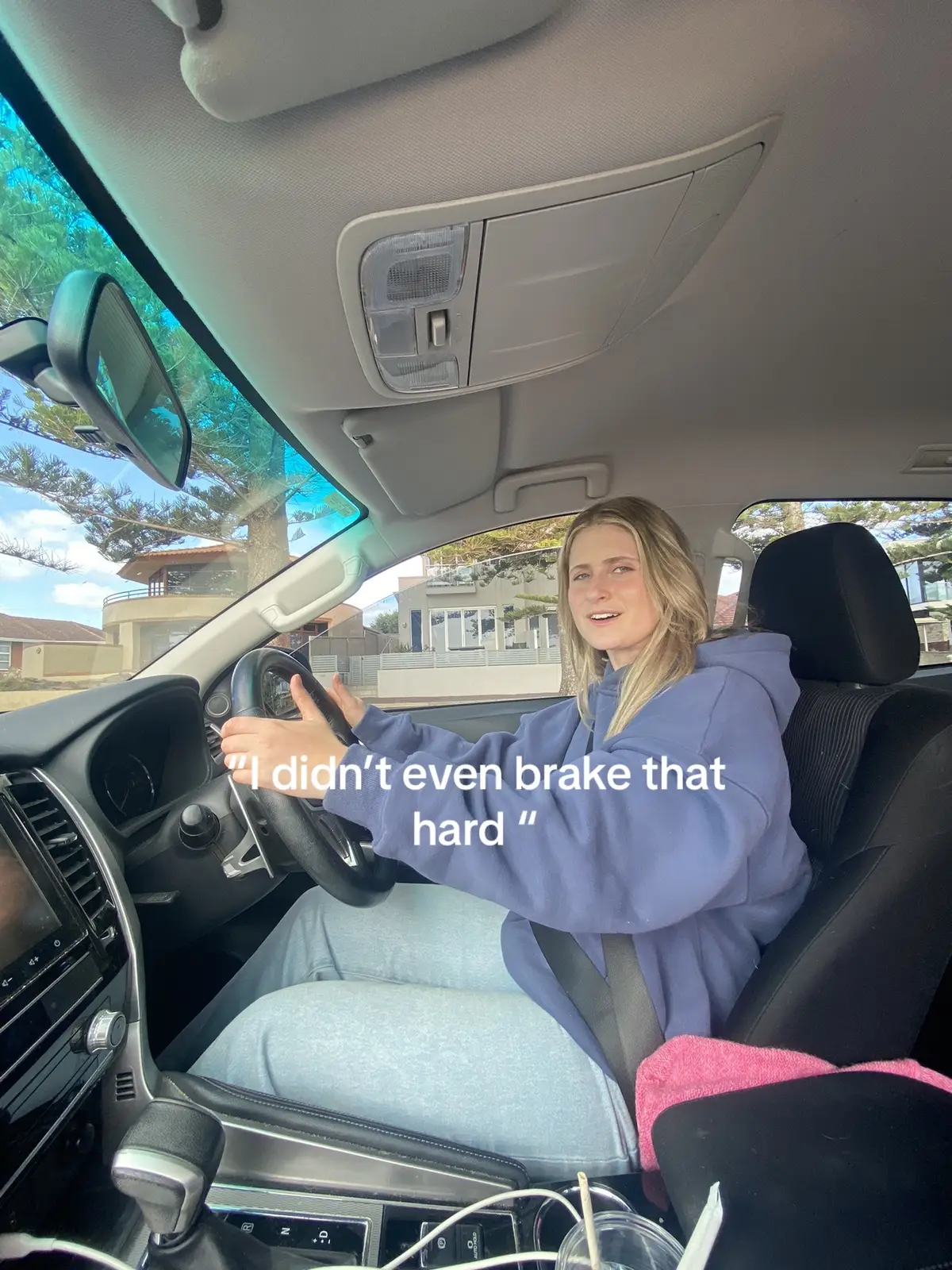 #foryoupage #didntevenbrakethathard #fyp #funny #elonmusk #girldriving 