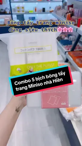 Bông Tẩy Trang Miniso luôn được các chị em săn đón, đây cũng là sản phẩm hot hit nhà em Hiền #xuhuong #xuhuongtiktok #namthangcuathanhxuan #cosmetics #bôngtaytrang #miniso #miniso180mieng #viraltiktok 