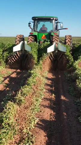 Let's get it done. We spread out wheat before digging to get the cover crop in a little earlier, this stuff is so sandy we will come in with a wheat drill yet after harvest to try to stop the sand from blowing.  . #agriculture #farm #dji #farmlife #johndeere #tractor #westtexas #peanuts 