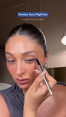 Smokey, sexy night look with @vanessanicolestern using our NEW Smokey Eye Duo Kajal and Glaze Crayon! ✨💙 #ICONICLondon #TikTokMadeMeBuylt #BeautyTok #ThePerfectPlaytime #smokeyeye #eyelook #wingedliner #bluesmokeyeye #blueeyeshadow 