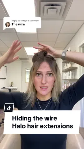 Replying to @Karsyn here are some tips to hide the wire when youre wearing halo hair extensions, let me know if this helped! #hairextensions #halohairextensions 