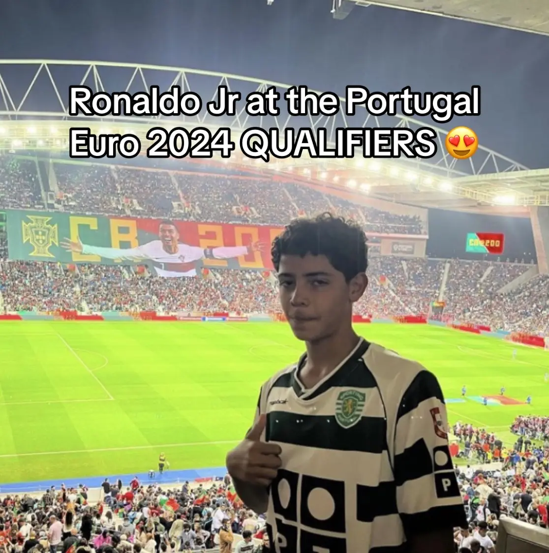 Ronaldo Jr’s Day In The Life Watching His Father QUALIFY For The EUROS 2024 😍🏟️ Did SLIDE 10 Get You? 👀 FOLLOW FOR MORE! 🙌🏼 #explorepage #vlral #trending #cristiano #ronaldo #cristianoronaldo #cr7 #cr7jr #cristianoir #ronaldoir #ronaldoson #ronaldofamily #saudiarabia #baller #talented #ronaldojr #academyplayer #famous #alnassr #alnassrscademy #elitelevel #academyfootball #champions #celebrities #Lifestyle #fatherandson 