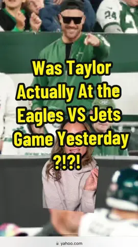 Replying to @Dan Dan  That is NOT the Eagles VS Jets,  I was so excited at first BUT I knew her outfit looked familiar! #greenscreen #taylorswift #traviskelce #traylor #swelce #fyp #tayvis #eaglesvsgiants #foryou #taylorandtravis #celebritytiktok 