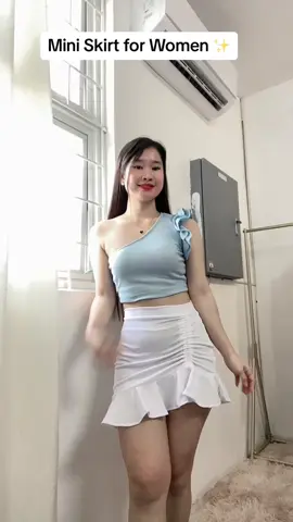 Korean Sexy Mini Skirts for Women 🥰 #miniskirtoutfit #miniskirt #croptops 
