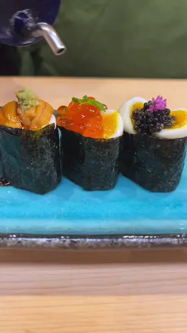 🇯🇵 3 kinds of Quail Egg Gunkan🍣 #sushi#egg 
