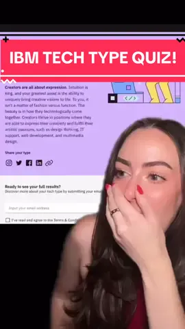 I took a career quiz to find out my Tech Type! What’s yours? Take the quiz and get free certificates to work towards your new career! #IBMSkillsBuild #TechTypeQuiz #AISkills #IBMPartner 