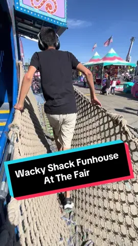 Thomas going through the Wacky Shack Funhouse at the @Big Fresno Fair #autism #autismawareness #autismacceptance #asd #specialneeds #disney #disneytiktok #bigfresnofair #fair #funhouse #fyp #foryoupage