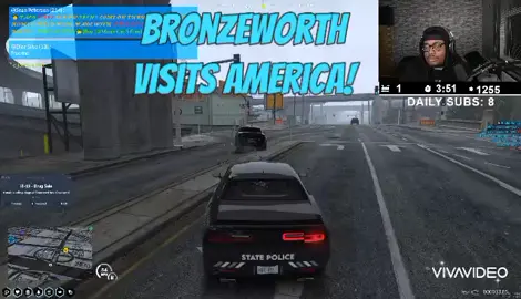 Bronzeworth visits America and gets sent off a bridge 😂😂 #d10 #gtarp #fivem #1million #fyp #foryoupage #100k #gta6 #roleplay #gtaonline #gtaroleplay #viral #gta5 #grandtheftauto 