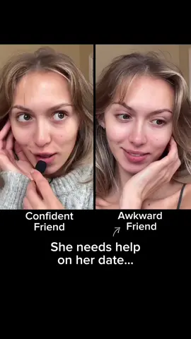 #pov The confident friend helps the awkward friend talk to her date using an earpiece… #foryoupage #fyp 