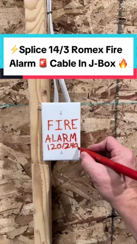 ⚡️Let’s Splice 14/3 Romex in a 1g Nail-On Box!🔥🚨#whackhack #thebasementking #firealarm #smokealarm #carbin #rough #fyp #rackatierstools #electriciansoftiktok #residentialelectrician #DIY #homeowner #romex #romexranger #residential #romexjockey #romexcable #cable #sparky #electriciansoftiktok #sparkylife #sparkylife⚡️💡 #milwaukeetools #electrical #electricalwork #electrician #masterelectrician 