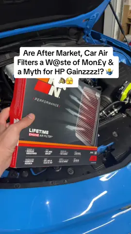 Myth or do they actually increase HP? 🤨#airfilter #highflowairfilter #kandn #cartok #supercharger #supercharged #boost #carguy #chevy #camaro #sully #sally #chevycamaro #lt1 #lt1camaro #whipplesupercharger #whipple #yt #v8 