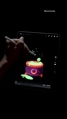 NEW Cauldron Animation in Procreate 🎃 ⠀ #procreate #animation 