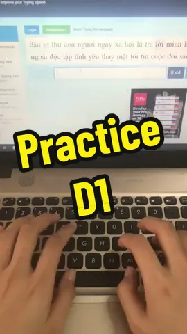 The first day of practice #trangtyping#10fastfingers