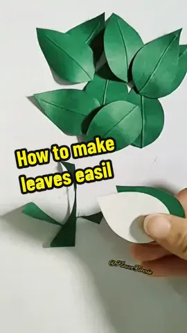 How to make leaves easily | #leaves #daun #howtomake #papercraft #kertasorigami #tutorialmudah #diyleaves #diydaun #diypapercraft 