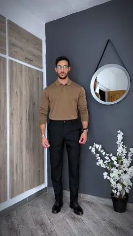 Fall outfit idea! 🍂 Yes or No? Full look from @ZARA  #falloutfitidea #gentleman #falloutfits #menwithclass #longsleevepoloformen #perfectfit #fashioncontentcreator #moderngentlemen #classymenstyle #zarasuitpants #menscontentcreator #fallcolors 