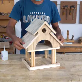 Amazing DIY Wooden Bird Feeder #birds #birdfeeder #woodworking #woodwork #woodart #woodworker #woodcraft #carpenter #carpentry #DIY #viral