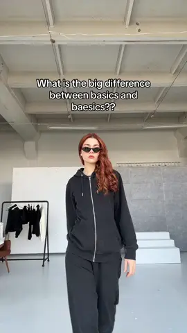 Small adjustments BIG DIFFERENCE🙌🏻 BAEsics are everything .. #womensstreetwear #outfittransition #fashiontok #fashiontiktok #fashioninspo #streetweargirls #tracksuitforwomen #sustainablestreetwear #sustainablefashion 