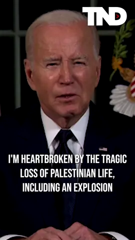 Biden suggests again that Israel had nothing to do with the blast at a Gaza hospital this week while remarking on the loss of Palestinians.  🔗 in bio for more on Biden's rare Oval Office speech