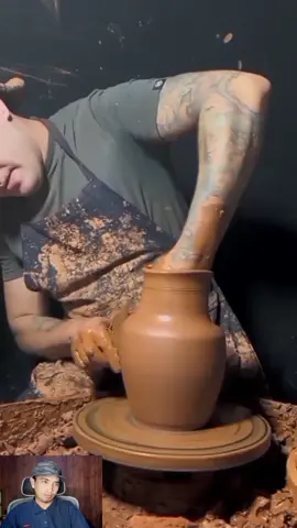 Membuat vas bunga dari tanah liat #rmr #reaction #respect #tutorial 