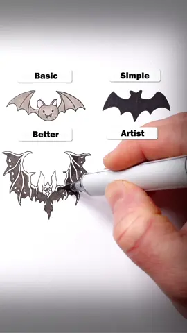 Draw Bats! #easy #drawing #art #tutorial #howtodraw #bat #halloween 