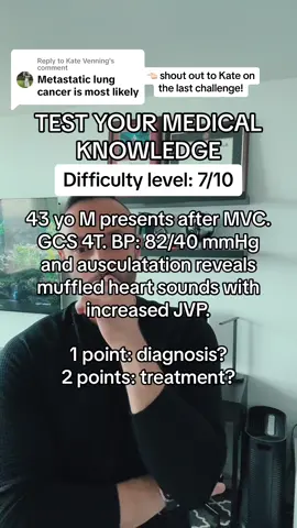 Replying to @Kate Venning test your medical knowledge! Comment below to be featured in the next video! #medtok #medical #healthcareworker #hospitallife #nursesoftiktok #doctorsoftiktok #physicianassistant #residency #medicalquiz #cardiology 
