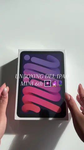 Oh ella es bonita 🥹🔮🩷 es la ipad mini 6th en color morado 🤌🏻 #asmr #asmrsounds #asmrunboxing #applewatch #ipadunboxing 