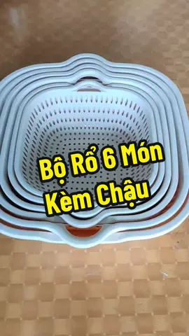 ComBo bộ rổ 6 món tiện lợi, đa năng, vừa chậu vừa rổ, món đồ gia dụng không thể thiếu cho công việc nội trợ của các chị em #review #dogiadung #boro6monkemchau #borochau6mon #hangphan 