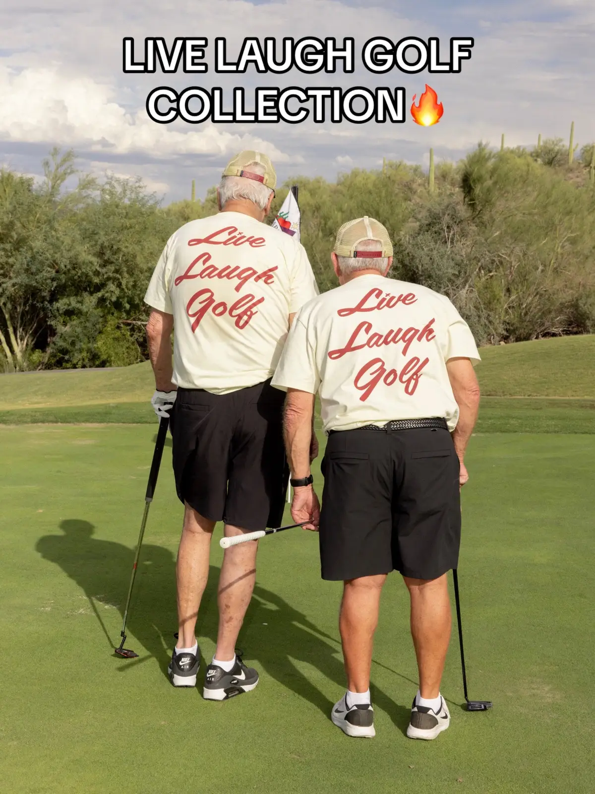 To launch this collection, we took a trip to Tucson, Arizona to spend the afternoon with 4 friends who have been golfing together for over 40 years. #badbirdiegolf #badbirdie #golf #livelaughgolf #golftok 