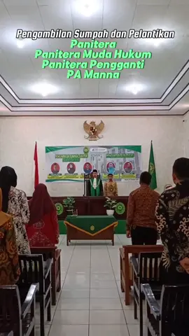 Ketua Pengadilan Agama Manna Bapak Alamsyah, S.H.I., S.H., M.H. melantik dan mengambil Sumpah Jabatan Panitera atas nama Joni, S.H.I., M.H.I, Panitera Muda Hukum atas nama Kasvina Melzai, S.H.I. dan Panitera Pengganti atas nama Andi Haspriadi, S.H. Kamis, 19 Oktober 2023. PA Manna.. Mandiri, Adil, Netral, Nyaman, Amanah. @humasmahkamahagung @ditjen.badilag @ditbinadmin.badilag @majalahdigital.badilag @pta.bengkulu @sipp_menpan @kemenpanrb @rbkunwas #mahkamahagungri #dirjenbadilag #ptabengkulu #pengadilanagamamanna #pembangunanzonaintegritas #banggamelayanibangsa