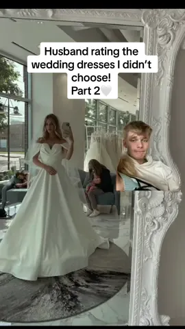 I said yes to the dress twice🙊👀 @austinmichaelus #couple #rating #weddingdress #wedding #bride #husbandwife #marriage #inspo   