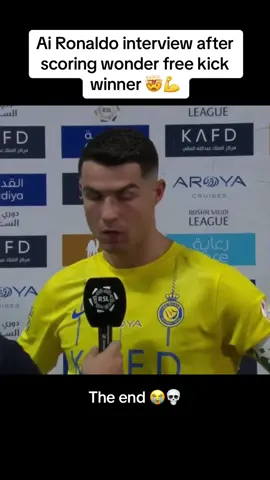 Ai Ronaldo | post match interview - #fyp #ronaldo #football #footballtiktok #funnyvideo #interview #viral 