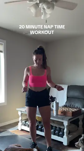 Repeat as many times as you can for a quick full body burner 🔥🔥 #fullbodyworkout #naptimeworkout #20minuteworkout 