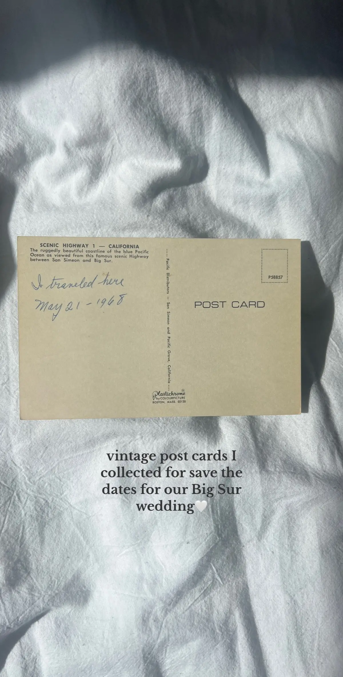 Vintage post cards for our save the dates 🌲🤎🌊⛰️💌