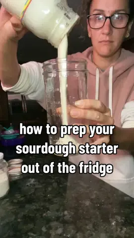 Replying to @Lisa AA I filmed myself feeding my sourdough starter out of the fridge last night to bake with in the morning. I hope it’s helpful to watch the process step by step!  What questions do you have? What can I help with?  Loving being in my sourdough baking era!! Who’s with me?? #sourdoughstarterfeeding #sourdoughstarter #sourdoughera #sourdoughtiktok #starterhelp #bakebreadwithme #sourdoughhelp #sourdoughtiktok 
