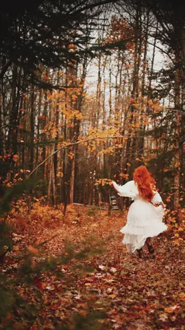 Girls just want to run around in the woods with a lantern in a dramatic white gown 🍂🍁 #cottagecore #autumnaesthetic #fantasyphotoshoot  #fantasybooktok  #autumnvibes #vintageaesthetic 