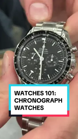 How to use a #Chronograph watch, featuring our Omega Speedmaster! #omegaspeedmaster #luxurywatches #watches101 #watchesoftiktok #timepieces 
