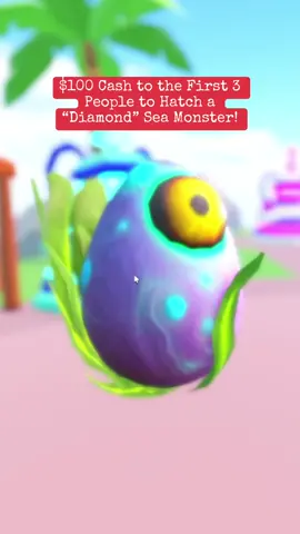 $100 Cash to the First 3 People to hatch a Diamond Sea Monster! Make a post and tag me in it showing your diamond sea monster for your reward! “Animal Rescue Island Tycoon” on Roblox! Link is in my Bio! #roblox #gaming 