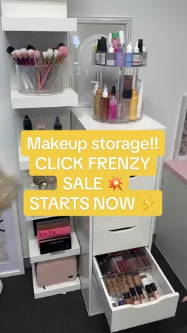 ‼️ CLICK FRENZY SALE NOW ON ‼️ Prices as marked - Up to 40% off Get 20% OFF OUR BEST SELLING DRAWER INSERTS  For your IKEA Alex drawers!!! Here we used the Ikea alex 9 drswwr unit and ikea lack shelf. ALL STORAGE ITEMS AND DRAWER ORGANISERS AVAILABLE ON OUR WEBSITE. Link on our TIKTOK PAGE  #foryou #foryoupage #fyp #makeupstorage #makeuporganization #makeuporganizer #drawerorganization #makeuptutorial #makeup #makeupholder #makeupdrawer #makeuproom #australia 