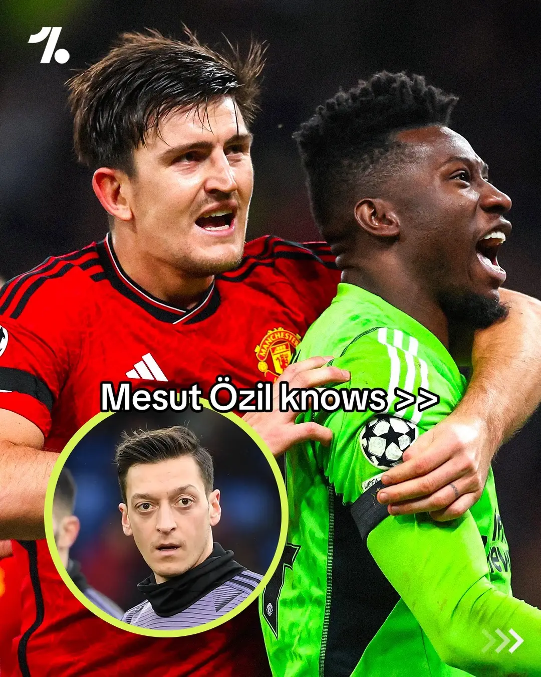 Former Arsenal player Mesut Özil posted a message after Harry Maguire and André Onana won Manchester United the game 📲🤝❤️ #football #manchesterunited #manutd #mufc #onana #maguire 