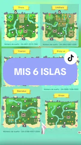 Os presento mis seis islas!✨ Cual es vuestra favorita? #animalcrossing #animalcrossingnewhorizons #acnhtok #vecinosacnh #animalcrossingtiktok #acnhdesigns 