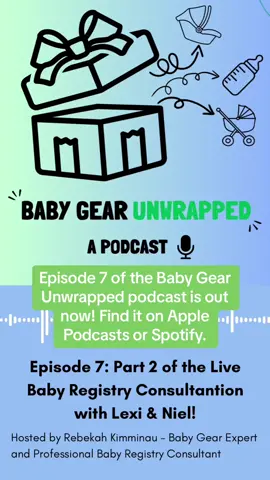Episode 7 of thr Baby Gear Unwrapped podcast is out now! Can be found on Spoitify or Apple Podcasts! In this episode we talk about the @Babylist registry, @stokkebaby Sleepi crib, @ninnico pacifier, @nestigbaby bassinet, @Newton Baby mattress, @LoveToDream swaddle, @Philips Avent soothie and more! #podcast #newpodcast #babygearpodcast #babygearconsultation #babygearexpert #ibclcsoftiktok #transitioningeducator 