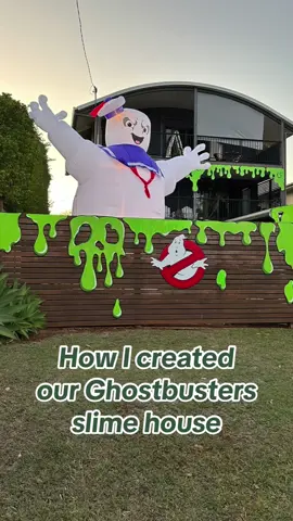 Tutorial: how I created our Ghostbusters-themed slime house! White corflute, cut out and painted in three different greens with black and white accents. #halloween #halloween2023 #halloweendiy #halloweencrafts #green #ghostbusters #glow #ghost #ghost #ghosts #halloweenishere #slimer #creative #painting #Art #australia #slime #qld #staypuft  #australianhalloween #brisbane #house #artsandcrafts #october #tutorial #howto #howtotiktok #drawing #follow #trending #slimehouse #timelapse #time