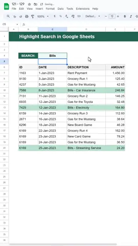 Highlight Search in Google Sheets #spreadsheetlife #googlesheets