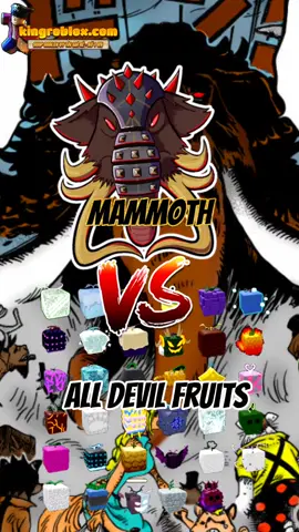 Mammoth Vs All devil fruits in Blox Fruits #bloxfruits 