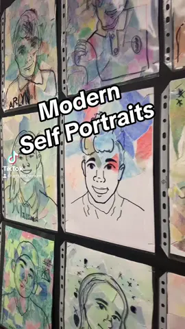 How to trace a self portrait!! #portrait #selfportrait #artclass #artforkids #artforadults #artteacher #elementaryschool #art #kidart 